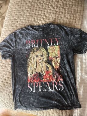 Vintage Y2K Britney Spears Graphic Tee - Black Mineral Wash